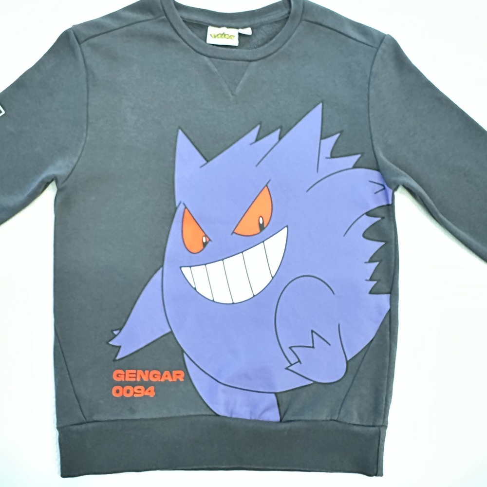 Gray Sweatshirt with Gengar Graphic - POKEMON